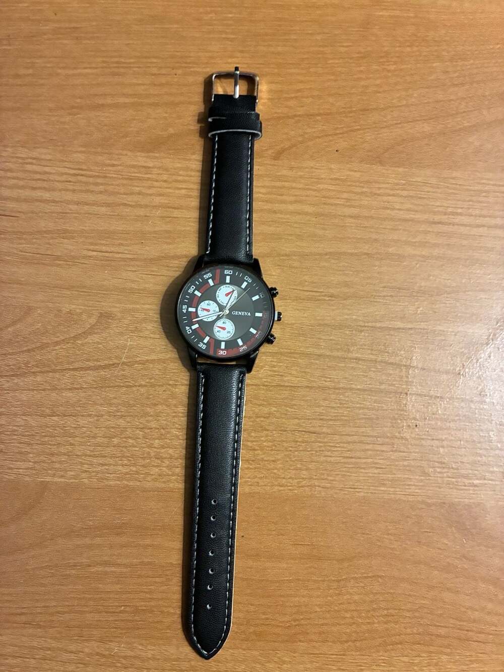 Geneva Men's Sport Three-Eye Decorative Dial Quartz Watch